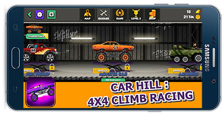 دانلود بازی اندروید Car Hill : 4×4 Climb Racing v1.2