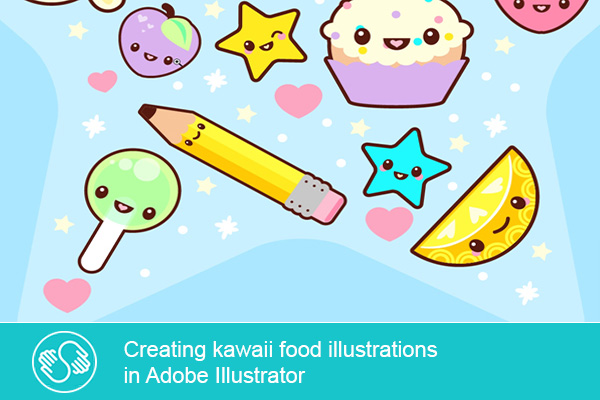 آموزش Creating kawaii food illustrations in Adobe Illustrator