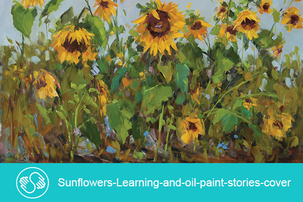 آموزش نقاشی گل آفتابگردان – داستان های یادگیری و رنگ روغن