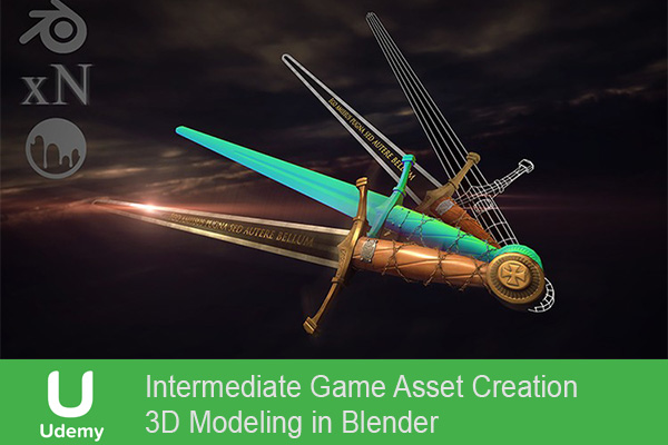 دانلود فیلم آموزشی Intermediate Game Asset Creation 3D Modeling in Blender