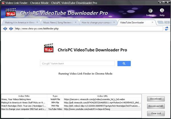 chris pc free videotube downloader