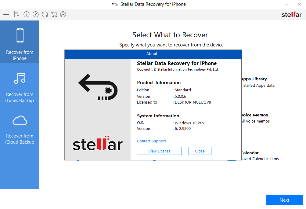 نرم افزار Stellar Data Recovery for iPhone 5.0.0.6