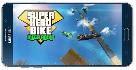 دانلود بازی اندروید Super Hero Bike Mega Ramp v2.7