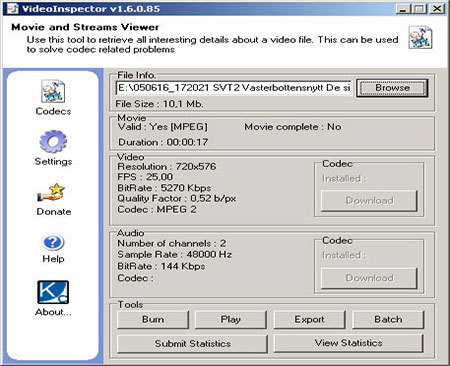 دانلود نرم افزار VideoInspector v2.15.4.148 نسخه ویندوز