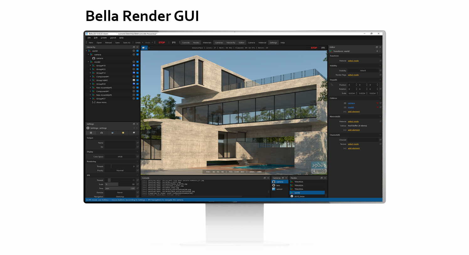 دانلود نرم افزار Bella Render GUI v20.16.0.0 For Rhino/SketchUp/Maya