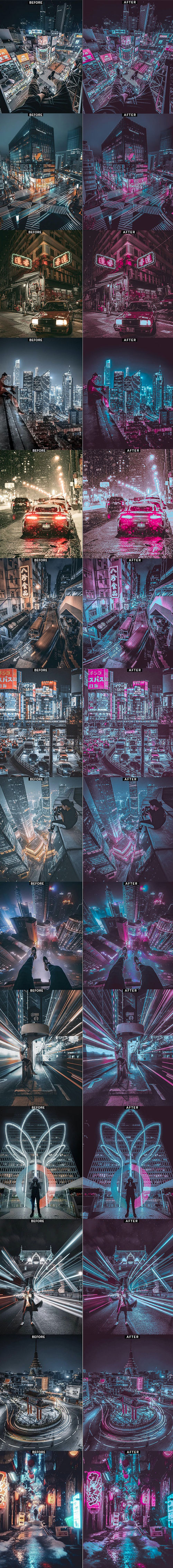 دانلود اکشن فتوشاپ ایجاد نورهای نئونی Modern Neon