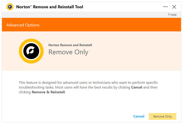 tool norton remove and reinstall
