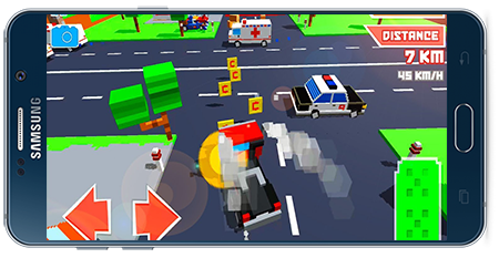 دانلود بازی اندروید Crossy Brakes : Blocky Toon Racer v1.0.5