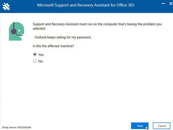 microsoft support and recovery assistant service