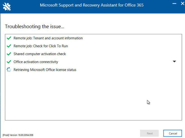microsoft support and recovery assistant outlook