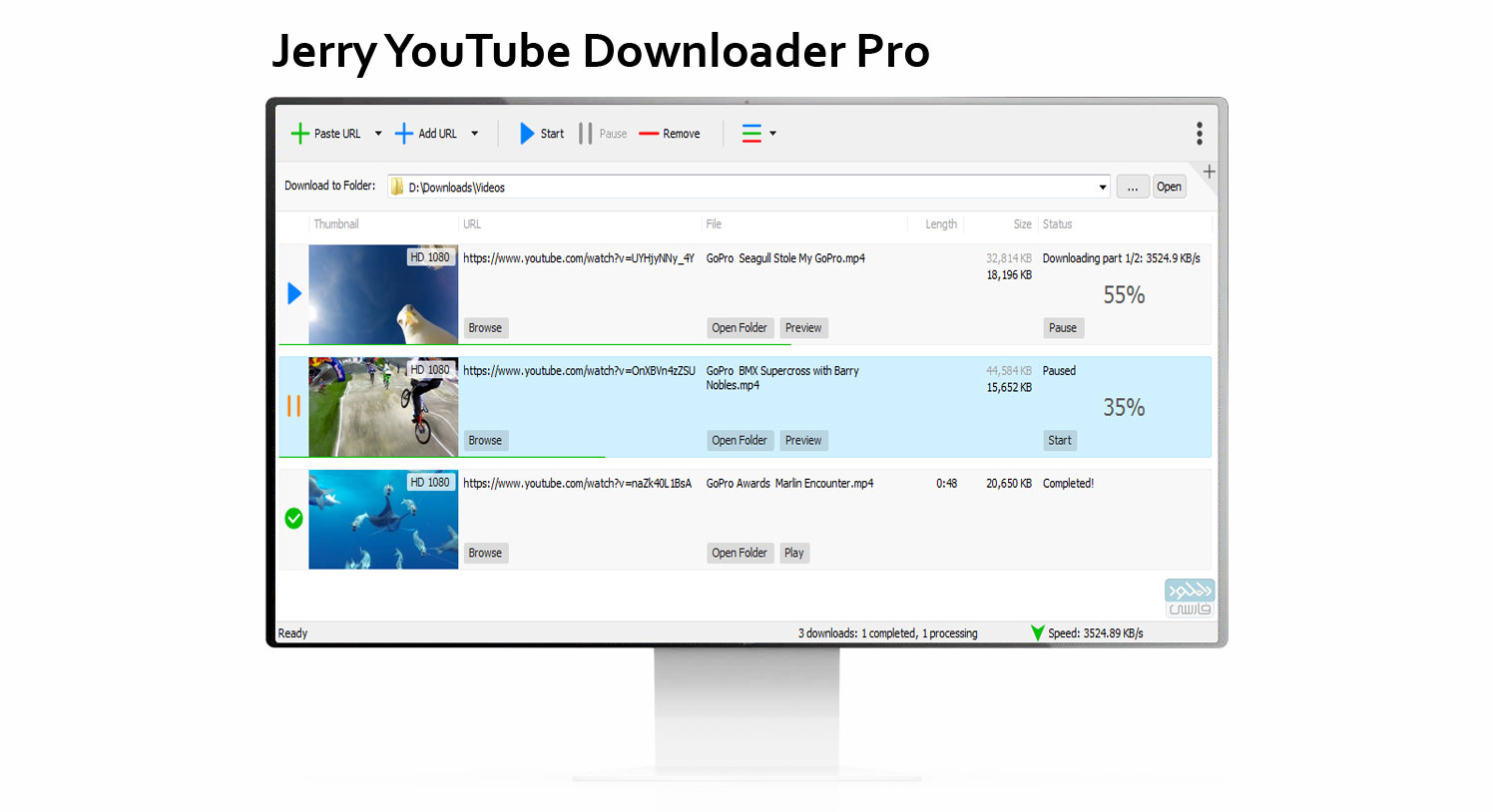 دانلود نرم افزار Jerry YouTube Downloader Pro v7.17.6