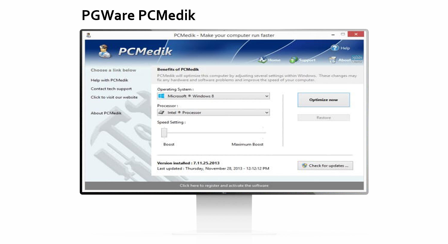دانلود نرم افزار بهینه ساز ویندوز PGWare PCMedik v8.6.28.2021