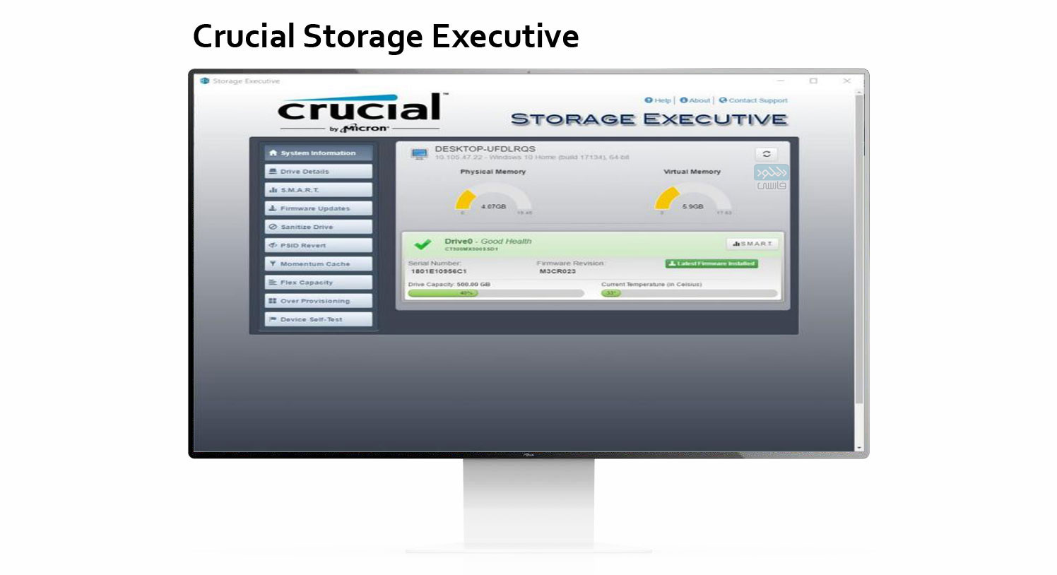 دانلود نرم افزار Crucial Storage Executive v8.03.032022.04 (x64)