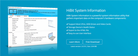 دانلود نرم افزار HiBit System Information v2.0.20