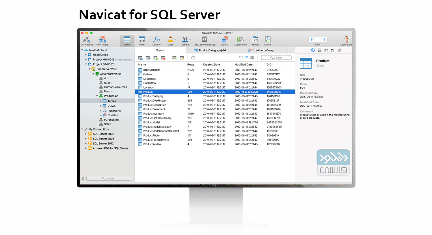 دانلود نرم افزار Navicat for SQL Server v15.0.23