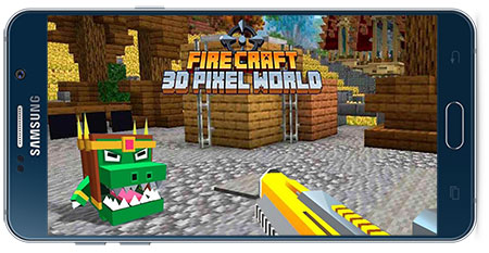 دانلود بازی اندروید Fire Craft: 3D Pixel World v1.71