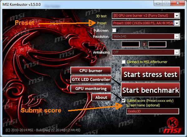 download the new for android MSI Kombustor 4.1.27