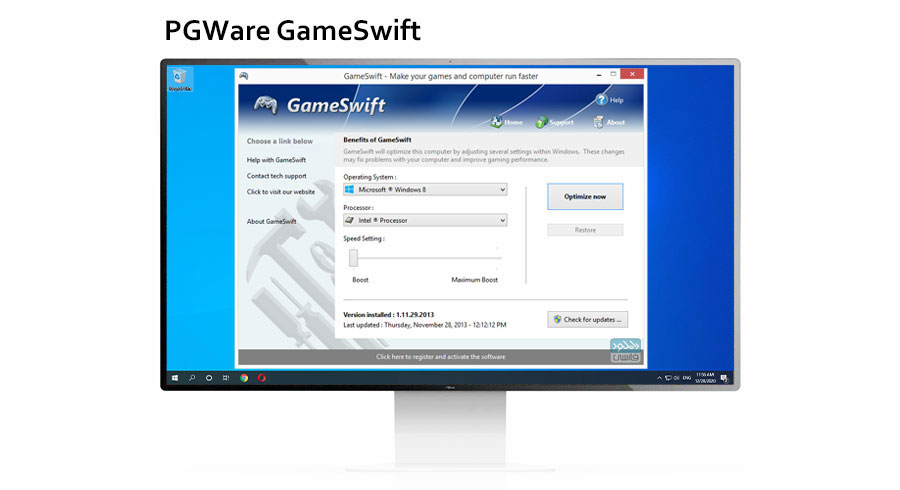 دانلود نرم افزار بهینه سازی بازی های کامپیوتری PGWare GameSwift v2.6.28.2021