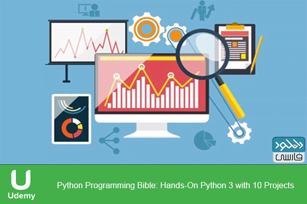 دانلود فیلم آموزشی Python Programming Bible Hands-On Python 3 with 10 Projects
