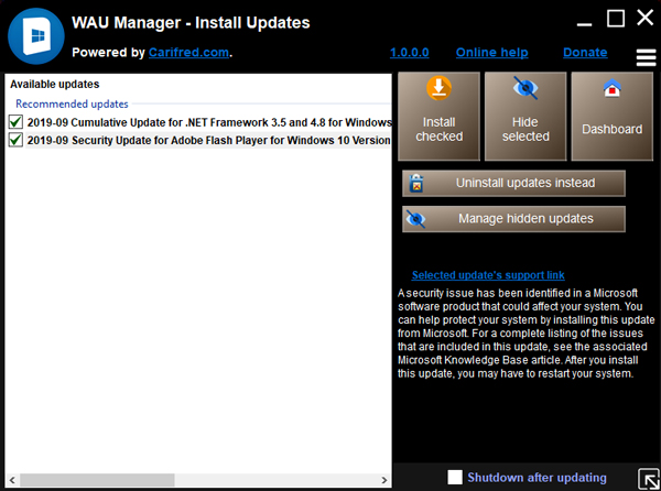WAU Manager (Windows Automatic Updates) 3.4.0 instal the last version for windows