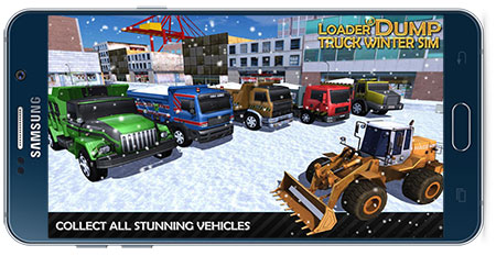 دانلود بازی اندروید Loader and Dump Truck Winter SIM v1.7