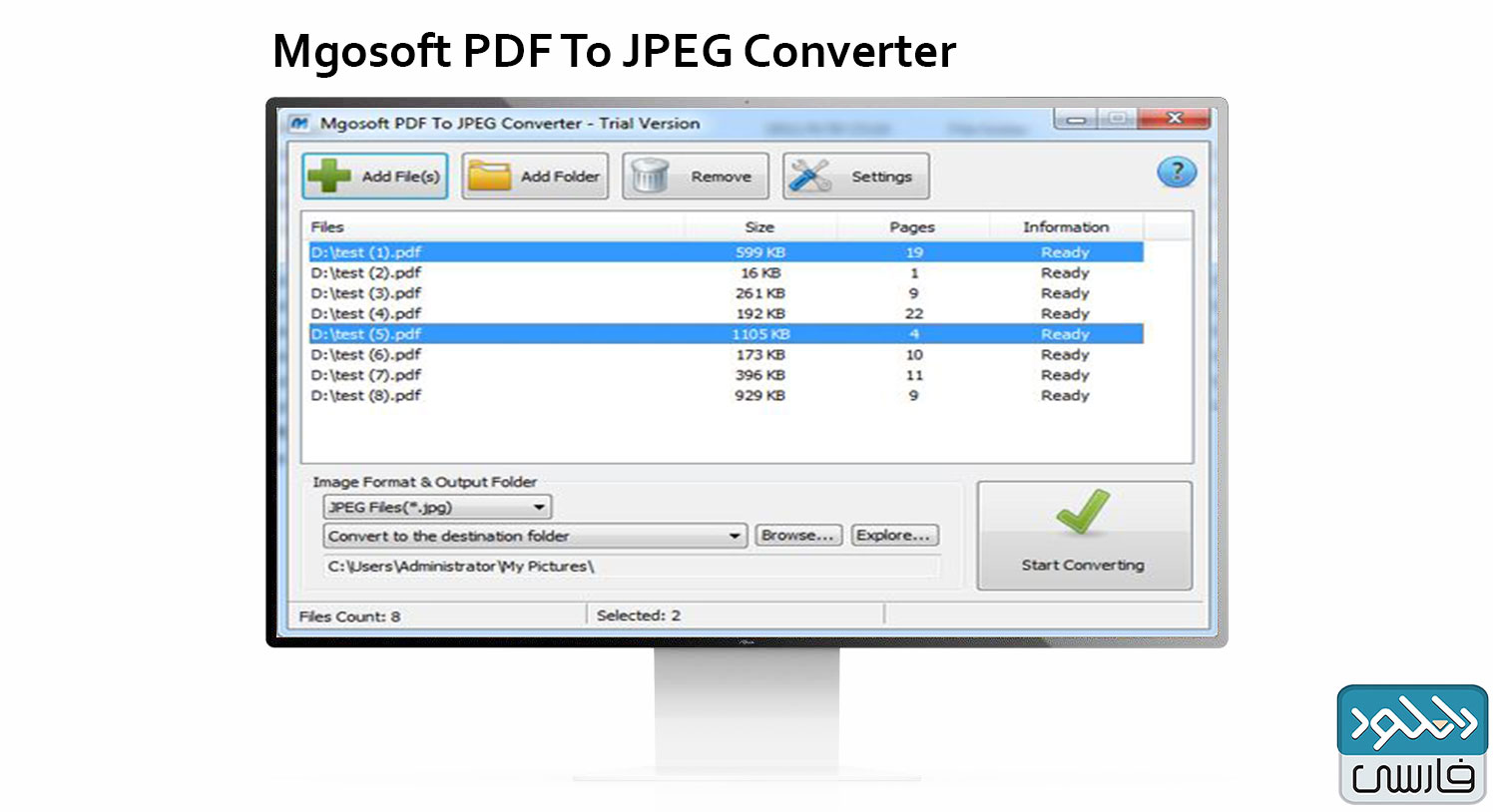 دانلود نرم افزار Mgosoft PDF To JPEG Converter v13.0.1