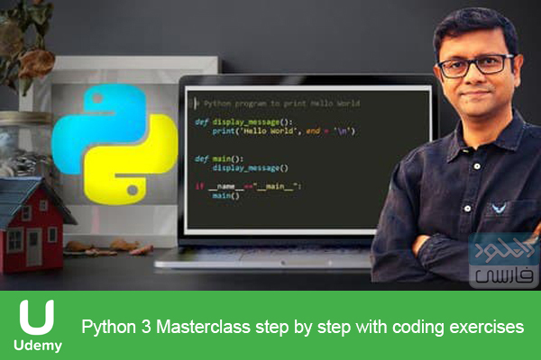 دانلود فیلم آموزشی Udemy – Python 3 Masterclass step by step with coding exercises