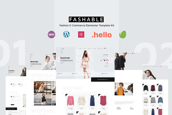 پوسته فروشگاهی وردپرس Fashable v1.0.0 – Stylist eCommerce Elementor Template Kit