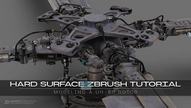 دانلود فیلم آموزشی Artstation – Hard Surface ZBrush Tutorial Modeling A UH-60 Rotor