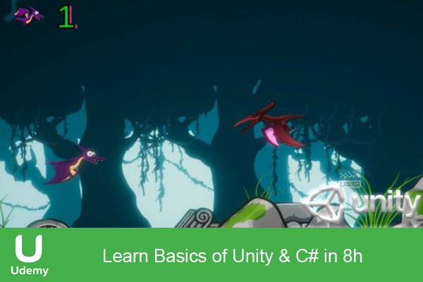 دانلود فیلم آموزشی Udemy – Learn Basics of Unity & C# in 8h