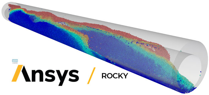 دانلود نرم افزار شبیه سازی جریان ذرات ANSYS Rocky 2021R2 v21.2.0