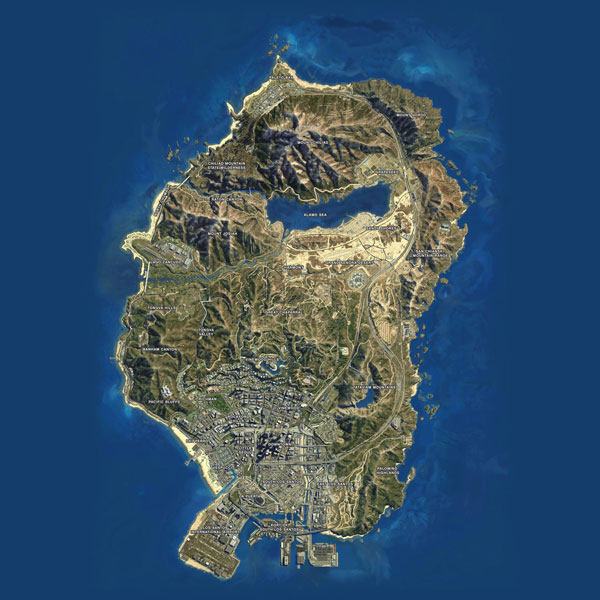نقشه کامل بازی GTA V