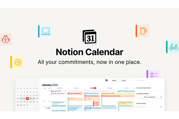 دانلود نرم افزار Notion Calendar مدیریت زمان