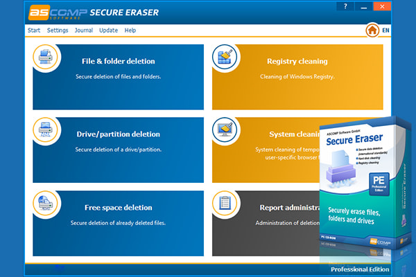 دانلود نرم افزار Ascomp Secure Eraser Professional 6.103 حذف داده ها